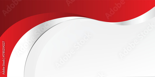 Red curve on a white background vector