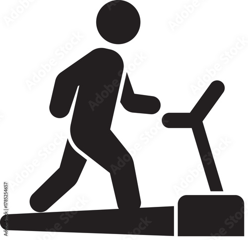 Person running on a treadmill for cardio workout