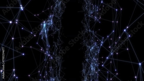 Plexus lines and dots network connection digital technology background