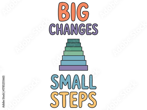 Big changes are achieved by taking small steps forward.