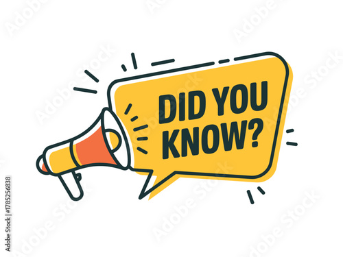 A megaphone announces the question "Did You Know?" in a speech bubble.