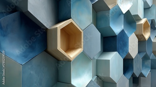 Stylish 3D cube texture for interiors high resolution picture