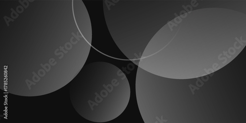 Dark black background abstract 3D geometric with wave effect decoration modern gradient