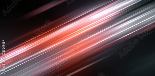 Light lines emphasize swift movement, Diagonal luminous paths suggest quick transportation