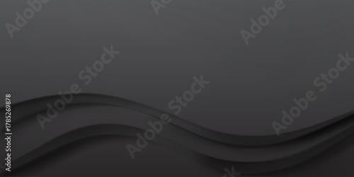 Dark, wavy, abstract design on a dark grey background, minimalist style, subtle gradient effect.