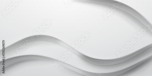 Smooth, flowing white curves on a minimalist white background.