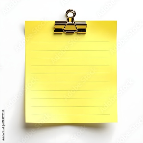 Wallpaper Mural Yellow Lined Paper on Clipboard for Office Reminder or Task Planning Torontodigital.ca