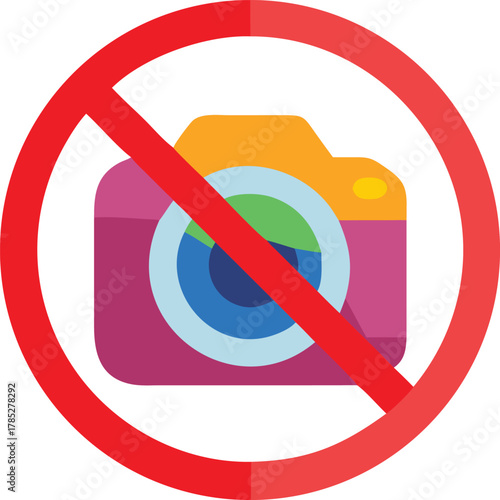 A sign prohibiting photography, displayed on a plain white background.