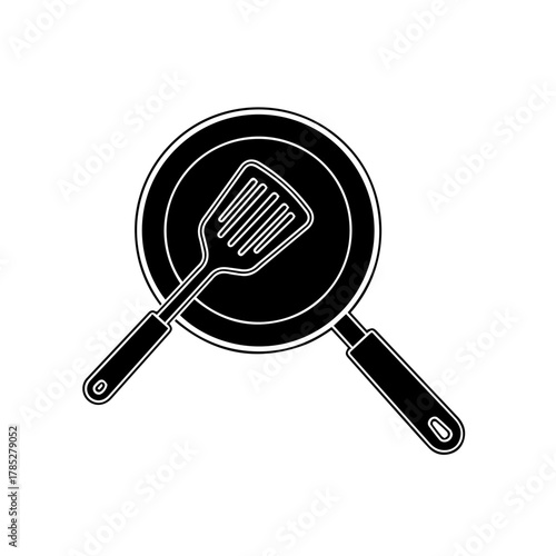 Frying Pan and Spatula Culinary Tools for Cooking Enthusiasts in Kitchen and Restaurant
