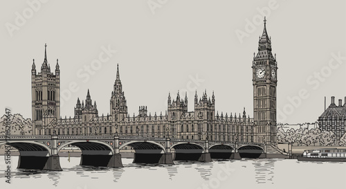 houses of parliament and big ben over the thames river in london showcasing iconic british architecture and attracting tourism perfect for travel blogs