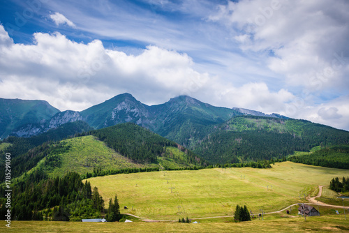 Fototapeta Naklejka Na Ścianę i Meble -  Beautiful mountain landscape of the pristine Belianske Tatras, a mountain range in the Eastern Tatras of North Central Slovakia.