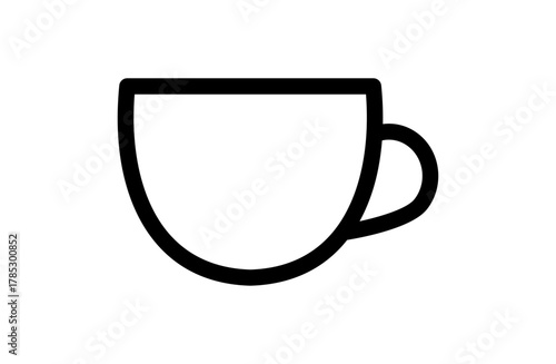 コーヒーカップのシンプルなベクターアイコン