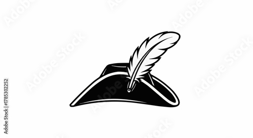 Musket hat black and white