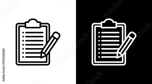 Summary White Icon Set Design