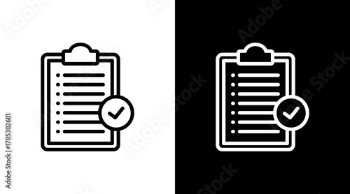 Quadro su tela Compliance White Icon Set Design