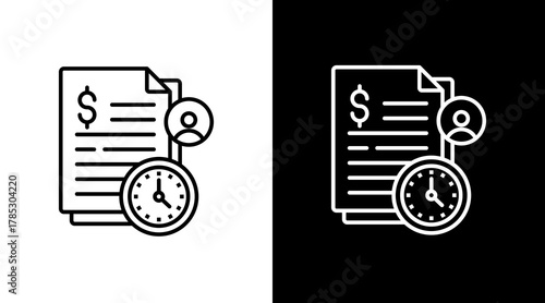 Project Estimation  White Icon Set Design