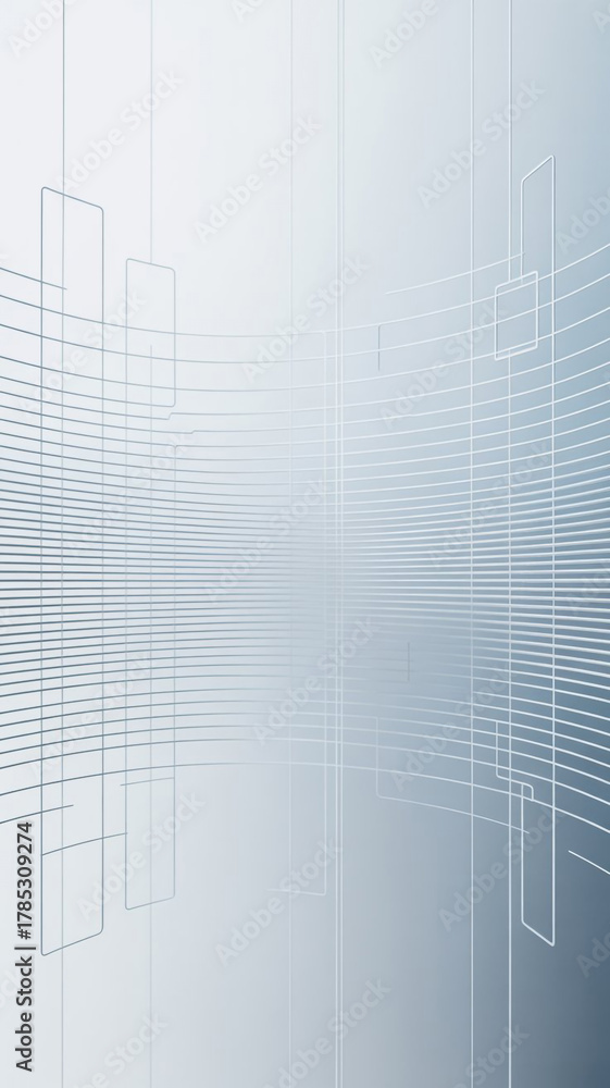 Fototapeta premium Abstract digital grid pattern with intersecting lines and vanishing points creating a sense of depth and futuristic technology