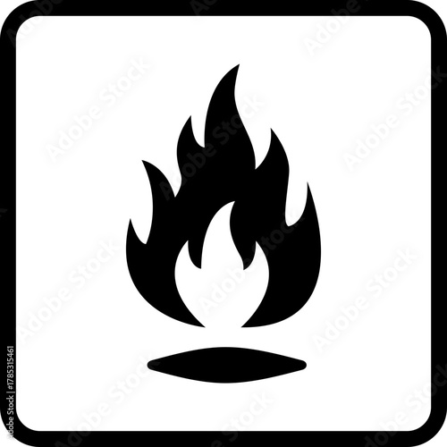 Flammable icon illustration