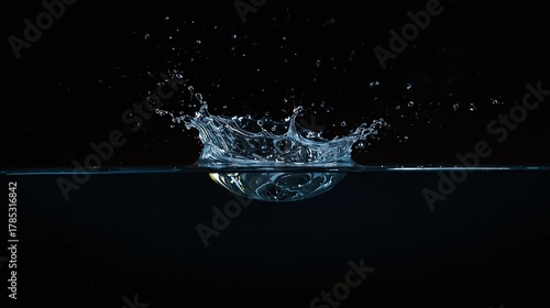water splash on a black background