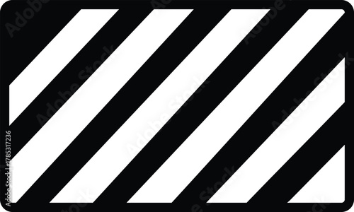 Warning tape with yellow and black diagonal stripes, designed for industrial safety,Yellow stripes border,black stripes isolated on a transparent background,
