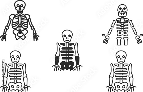 vector illustration of a man and woman in different poses