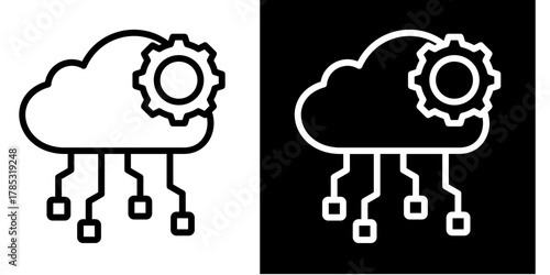 Cloud Computing Icon Set Multiple Style Collection