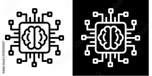 Machine Learning Icon Set Multiple Style Collection