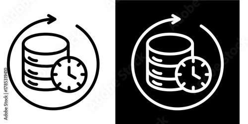 Real-Time Data Icon Set Multiple Style Collection