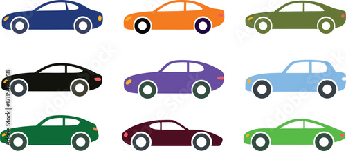 Editable and scalable eps files.  car vector . business card