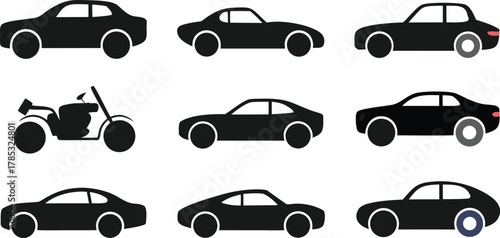 Editable and scalable eps files.  car vector . business card