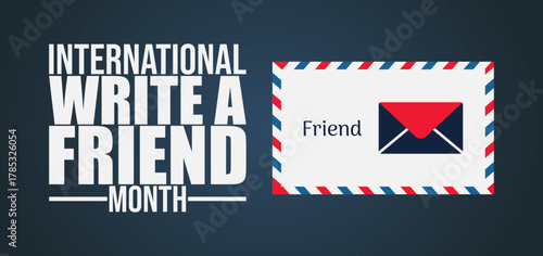 Cuadro en lienzo International Write a Friend Month Letter Writing Illustration design templet