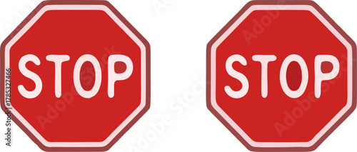 Two Stop Signs A Visual Reminder for Safety.