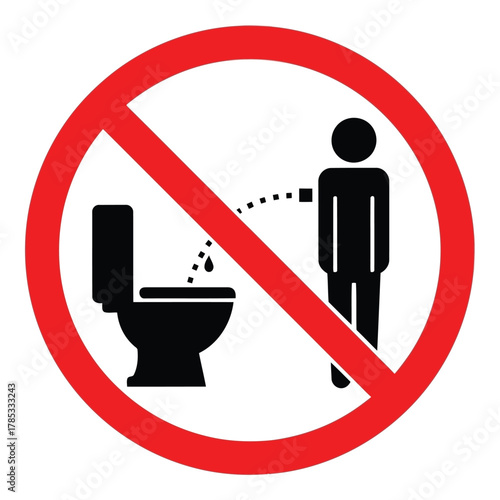 No urinating outside toilet