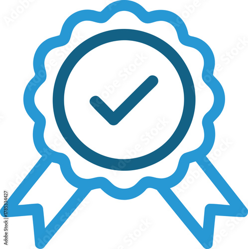 Certified Quality Guarantee Seal of Approval Icon Vector Illustration