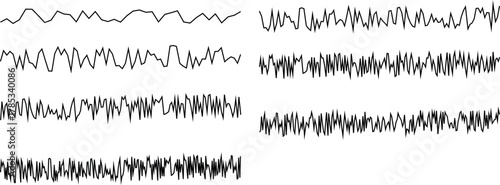 Abstract black and white lines representing grass or fur textures