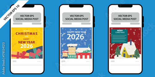 Festive Christmas sale social media story templates featuring holiday-themed designs and promotional offers for seasonal marketing campaigns.