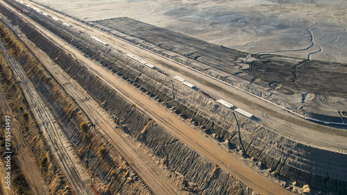 Photos mine waste material and tailings fill