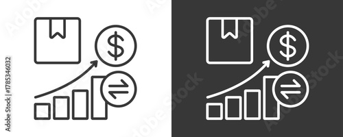 Product Sales Icon Set Vector Collection Isolated In Black And White