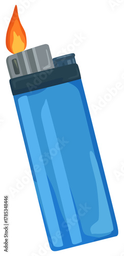 火のついたライターのイラスト ベクター素材