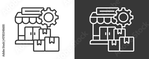 Market Icon Set Vector Collection Isolated In Black And White