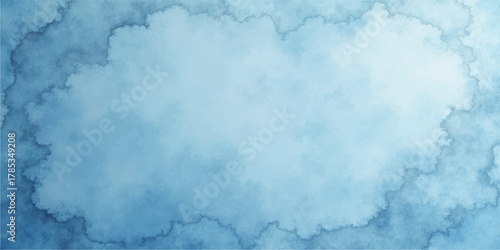 Bright blue summer sky with fluffy white clouds, a serene cloudscape in nature's atmosphere