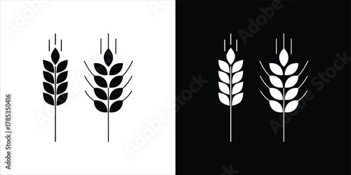 Wheat Stalk Icon Design Elegant Grain Imagery for Agricultural Concepts