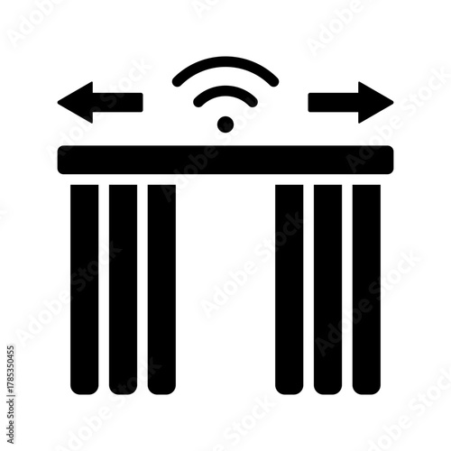 Automatic curtain flat icon smart home window blind
