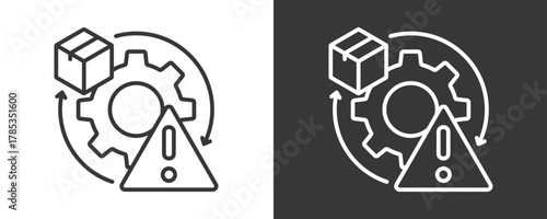 Risk Management Icon Set Vector Collection Isolated In Black And White
