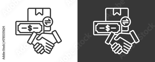 Trade Icon Set Vector Collection Isolated In Black And White