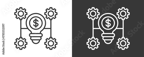 Business Innovation Icon Set Vector Collection Isolated In Black And White