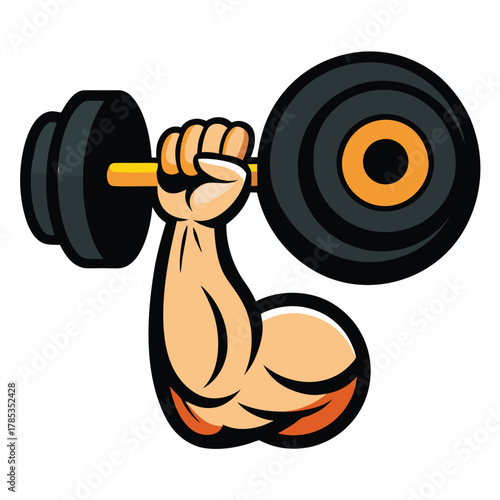 man lifting dumbbell on white background