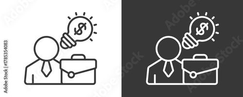 Entrepreneur Icon Set Vector Collection Isolated In Black And White