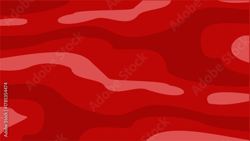 Monochromatic Red Abstract Wavy Pattern: Seamless Flowing Background with Layered Organic Curves and Shades of Crimson, Scarlet, and Maroon for Modern Design