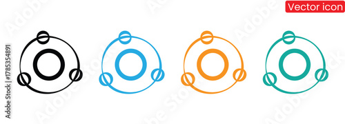 Dynamic connections icon in four vibrant color variations,Chain, link icon vector. Link icon, internet url symbol connect button